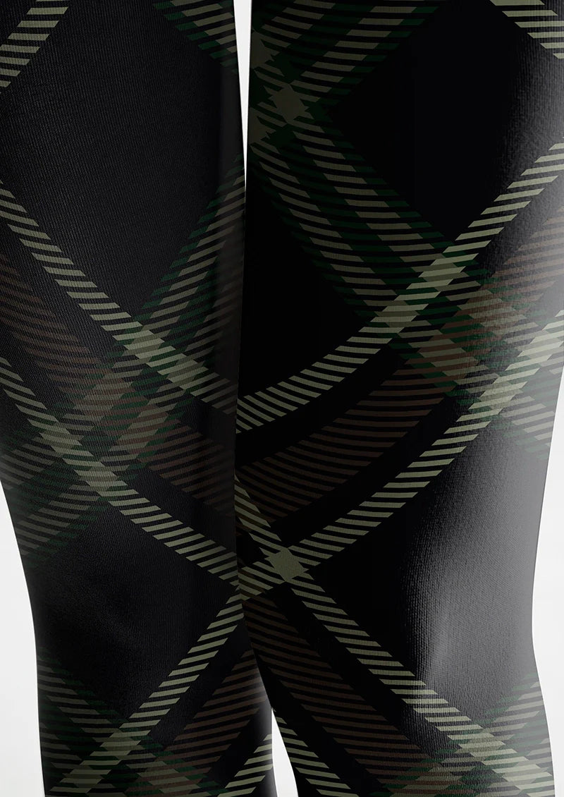 Darkness Check Plaid Tights Hosiery Pantyhose
