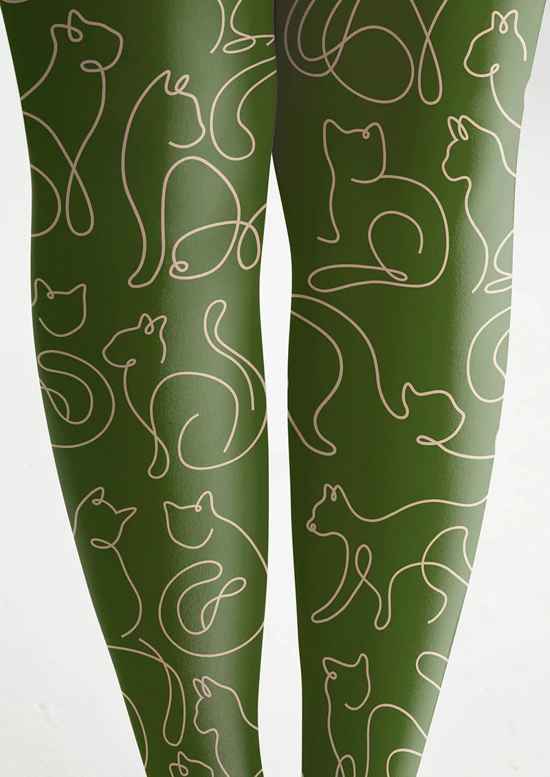 Cat Line Tights Hosiery Pantyhose