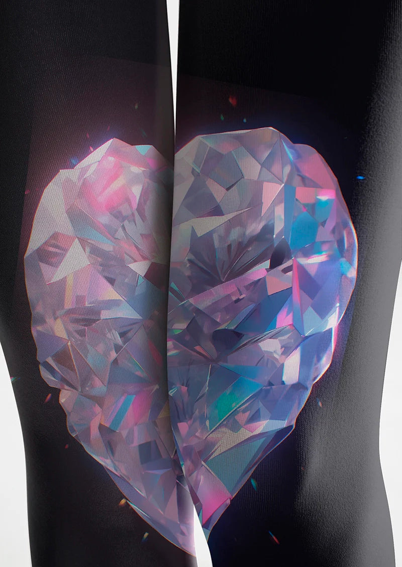 Valentine's Day Love Diamond Tights Hosiery Pantyhose