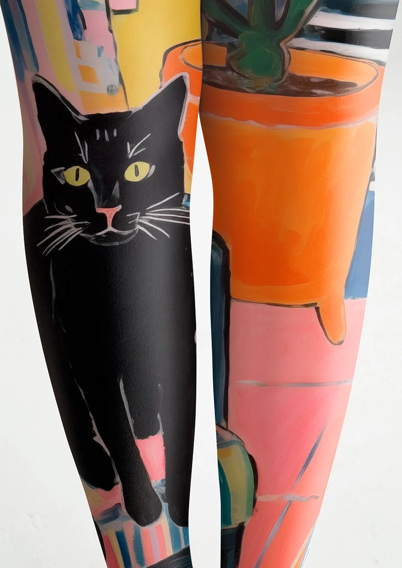 Cat of the Afternoon Tights Hosiery Pantyhose
