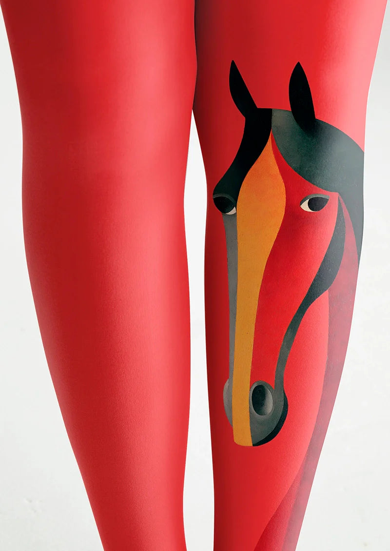 Red Horse Tights Hosiery Pantyhose