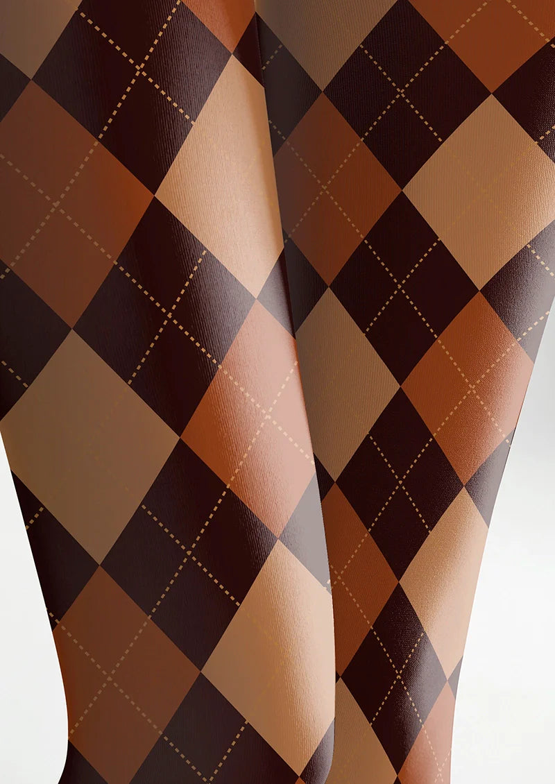 Brown plaid Tights Hosiery Pantyhose