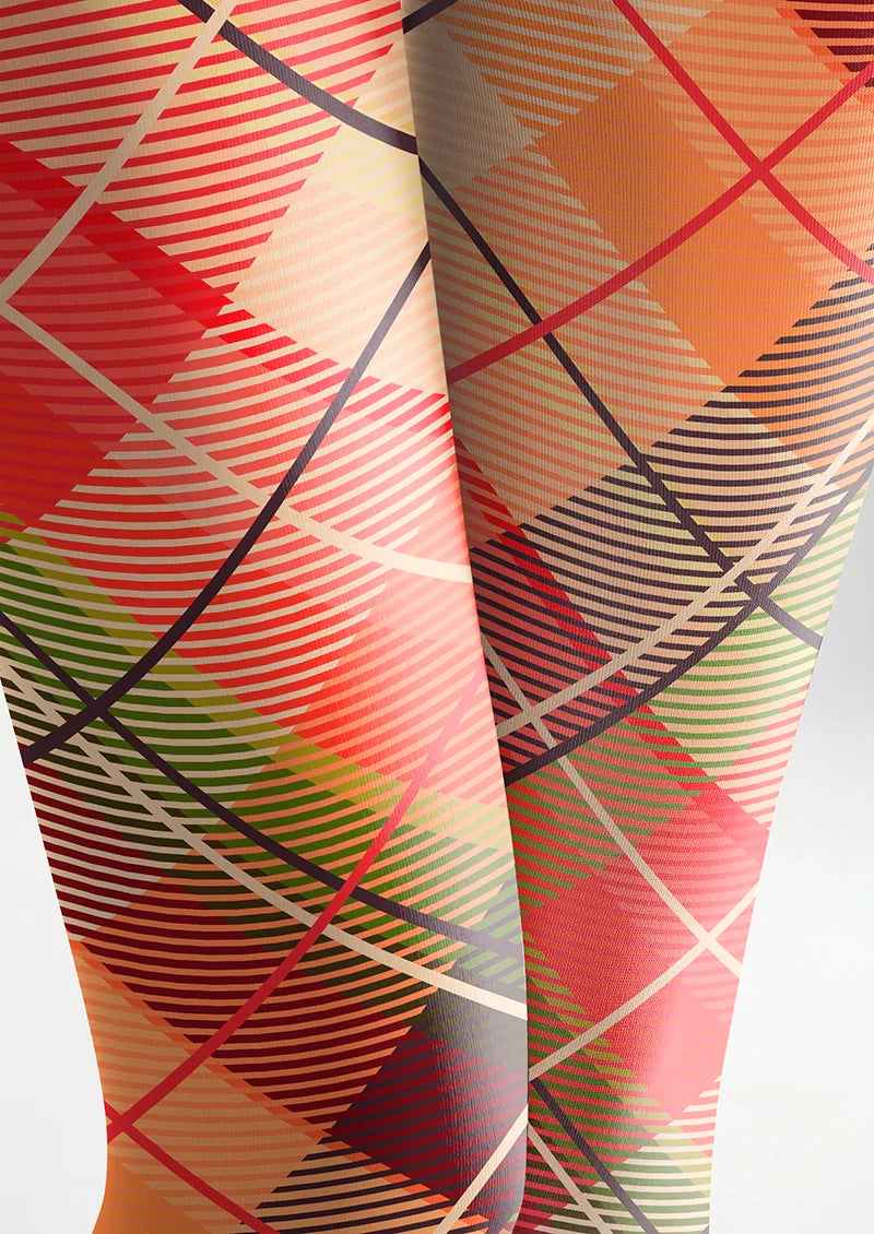 Candy Colors Check Plaid Tights Hosiery Pantyhose