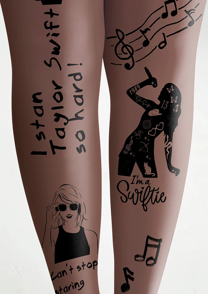 Taylor Swift Tights Hosiery Pantyhose