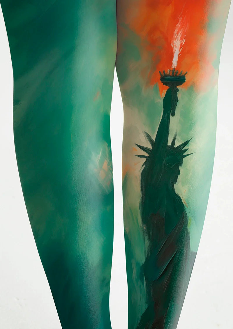 Flame of Liberty Tights Hosiery Pantyhose