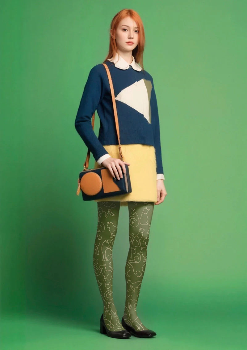 Cat Line Tights Hosiery Pantyhose