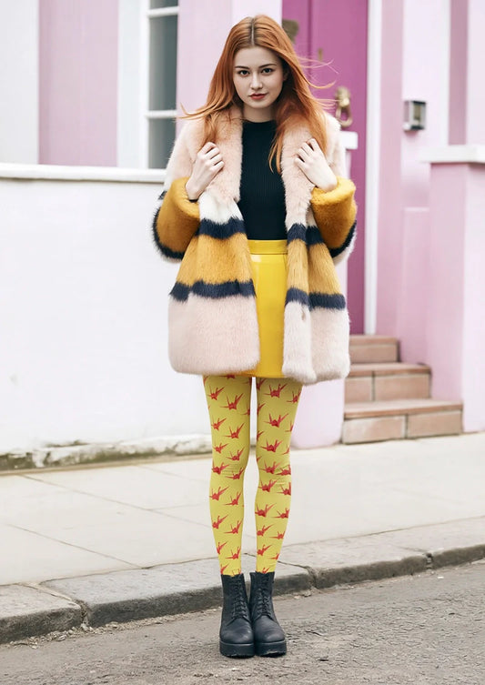 Thousand Paper Cranes Tights Hosiery Pantyhose