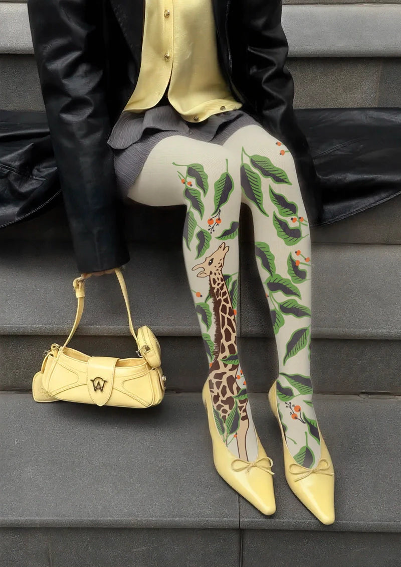 Giraffe Tights Hosiery Pantyhose