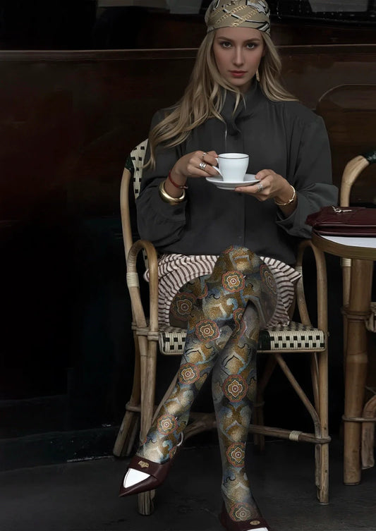 Lacquer Bloom Tights Hosiery Pantyhose