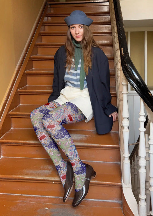 Painted Enamel Tights Hosiery Pantyhose