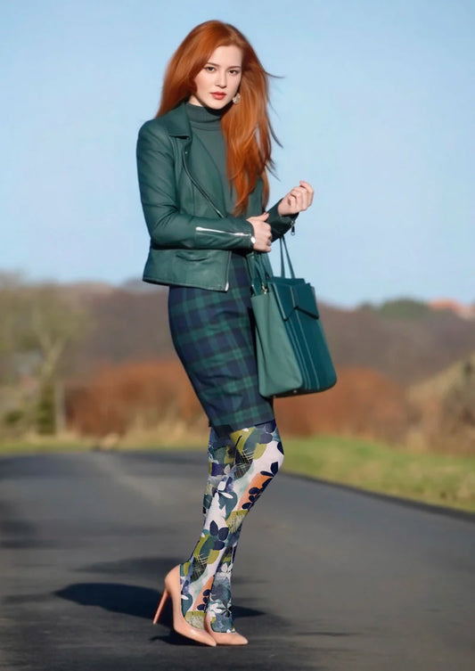 Diffused Petals Tights Hosiery Pantyhose