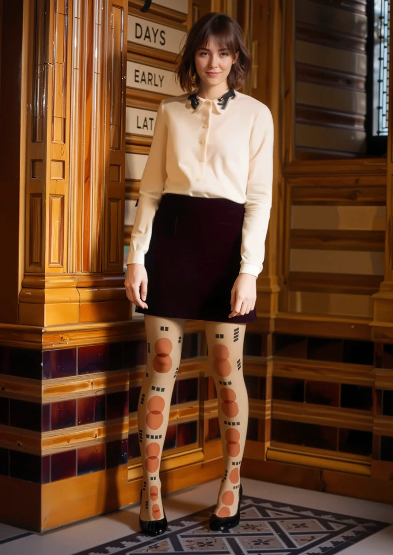 Caramel Totem Tights Hosiery Pantyhose