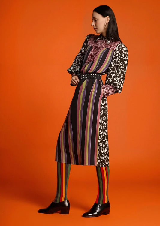 Sunset Striped Tights Hosiery Pantyhose