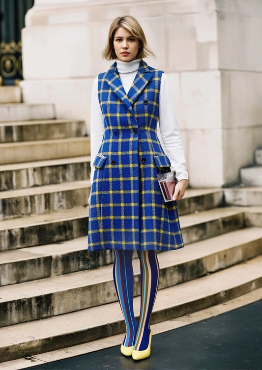 Blue Dream Striped Tights Hosiery Pantyhose