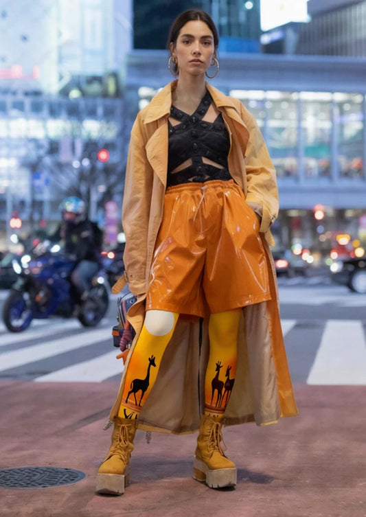 Giraffes at Sunset Tights Hosiery Pantyhose