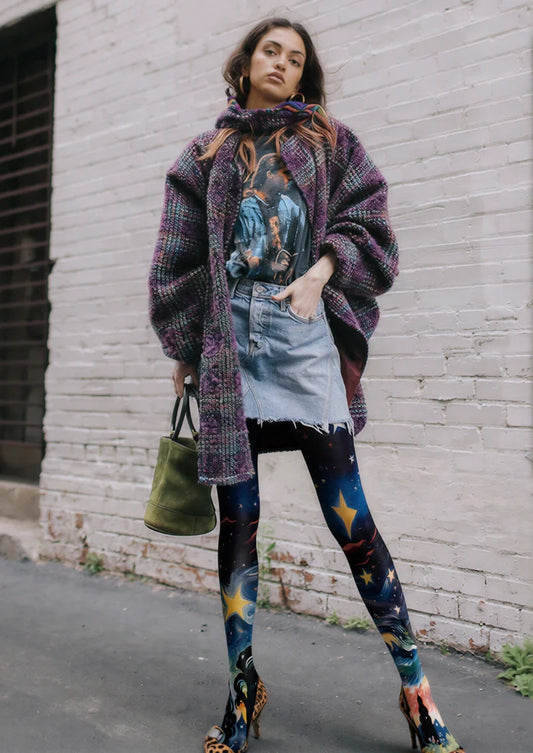 Colorful Starry Sky Tights Hosiery Pantyhose