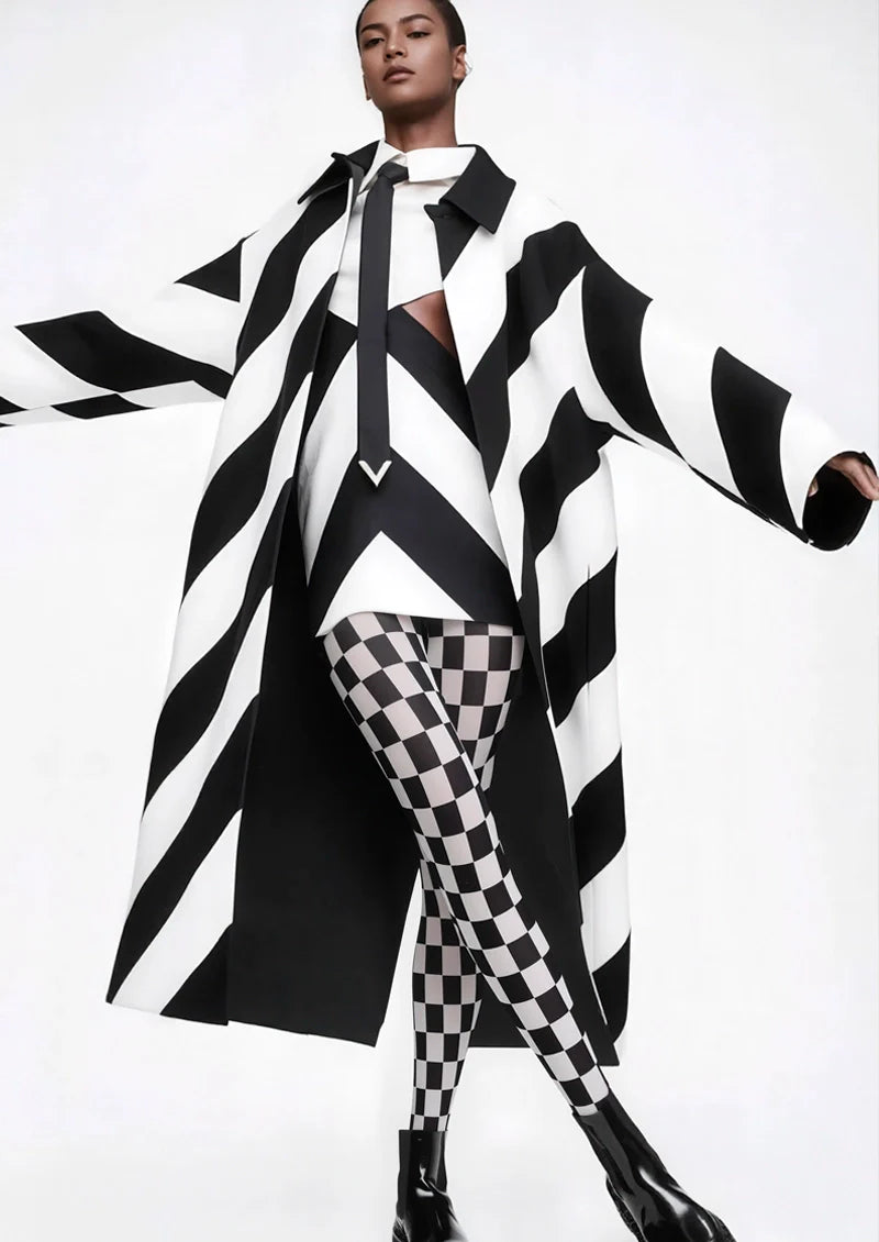 Black-white checkered Tights Hosiery Pantyhose