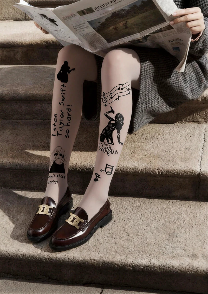 Taylor Swift Tights Hosiery Pantyhose