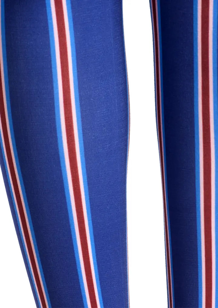 Blue Striped College Tights Hosiery Pantyhose
