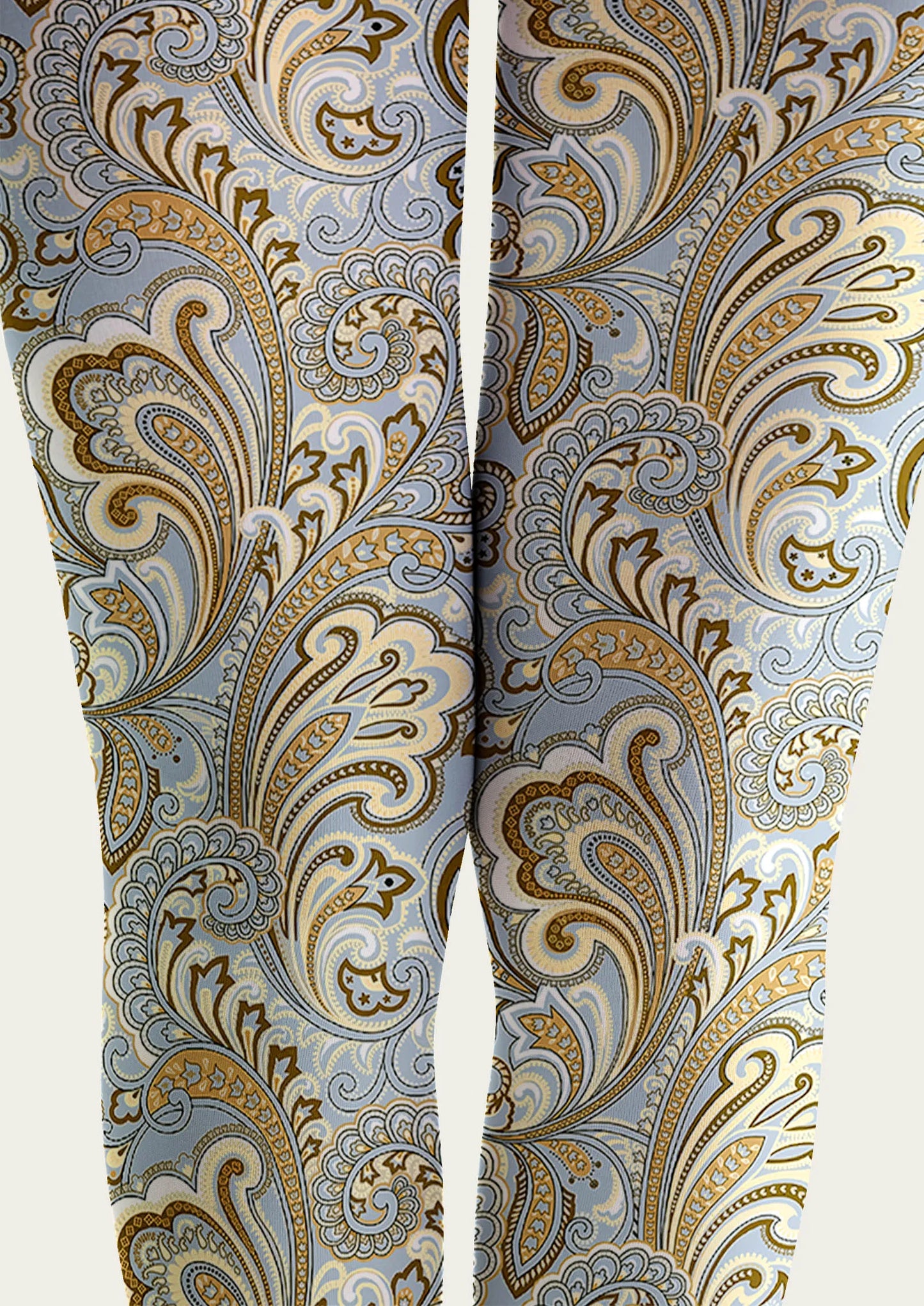 Art Print Tights Personality Pantyhose/Tights [Azure Ripple]