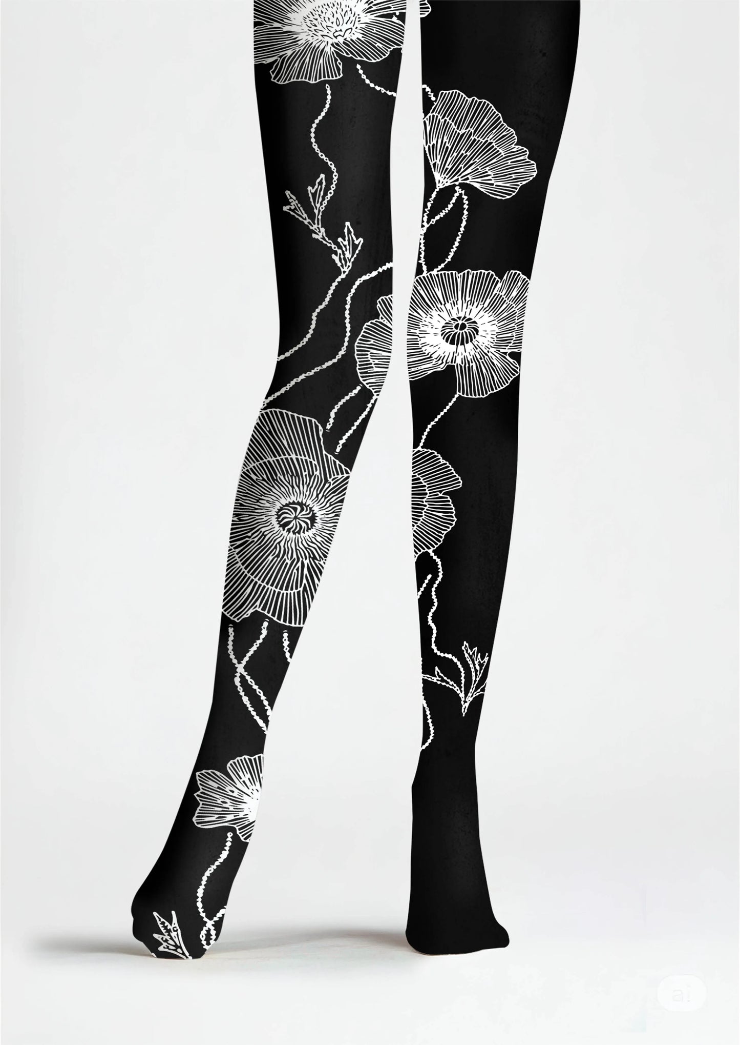 Linerose Patterned Tights Hosiery Pantyhose
