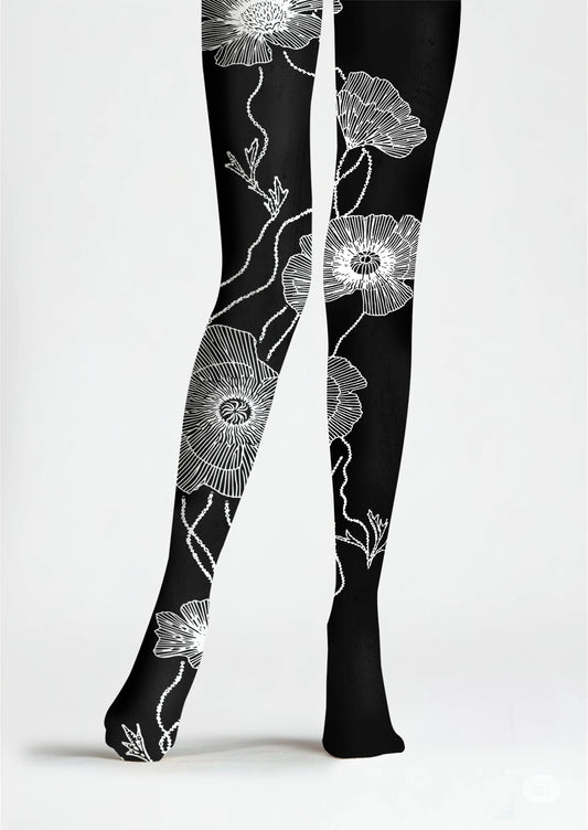 Linerose Patterned Tights Hosiery Pantyhose