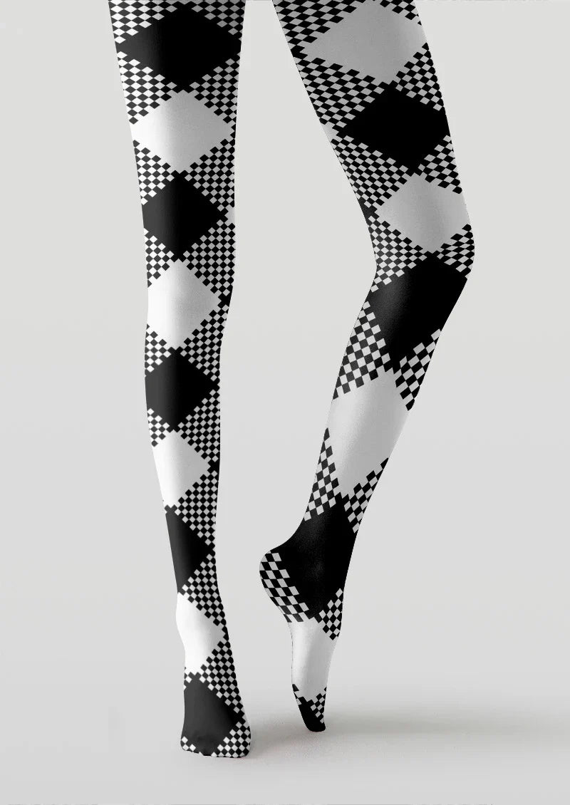 Pixel Diamond Tights Hosiery Pantyhose