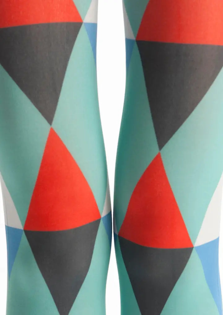 PopArt Print Tights Color block Pantyhose/Tights [Diamond grid]