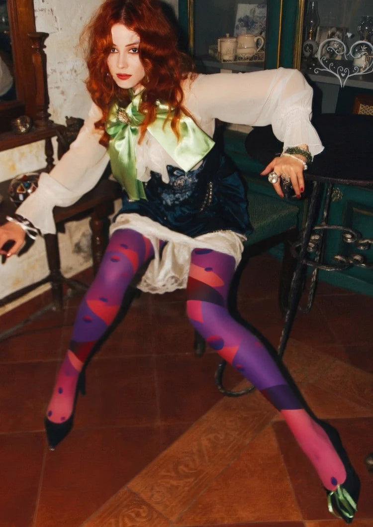 Cyberpunk Combustion Space  Print Tights Hosiery Pantyhose