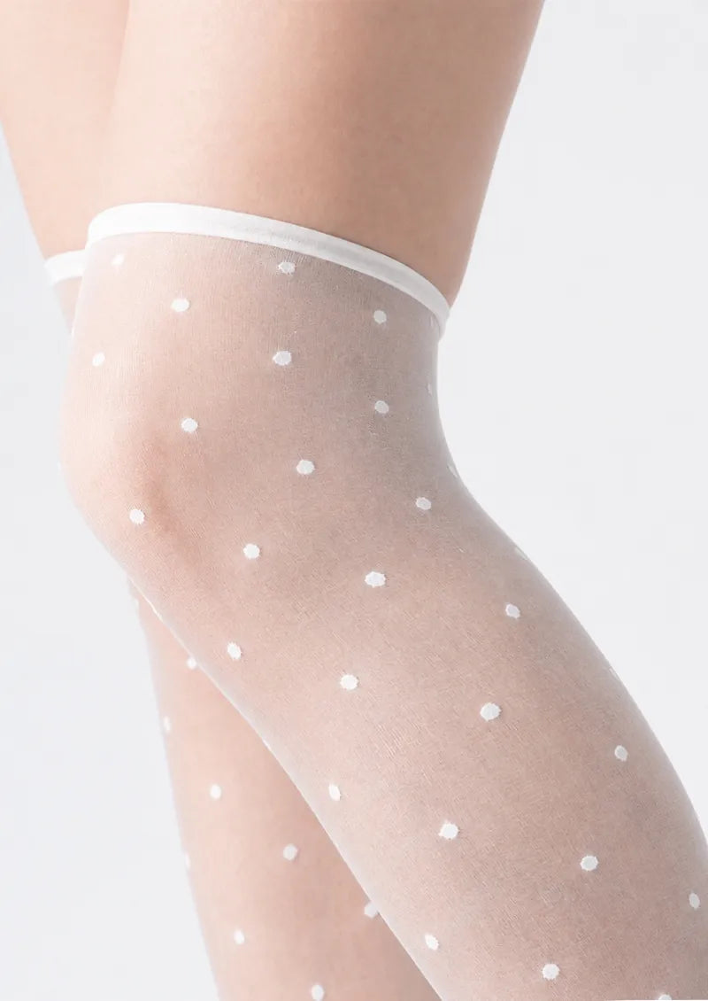 Sheer Polka Dot Knee-High Socks