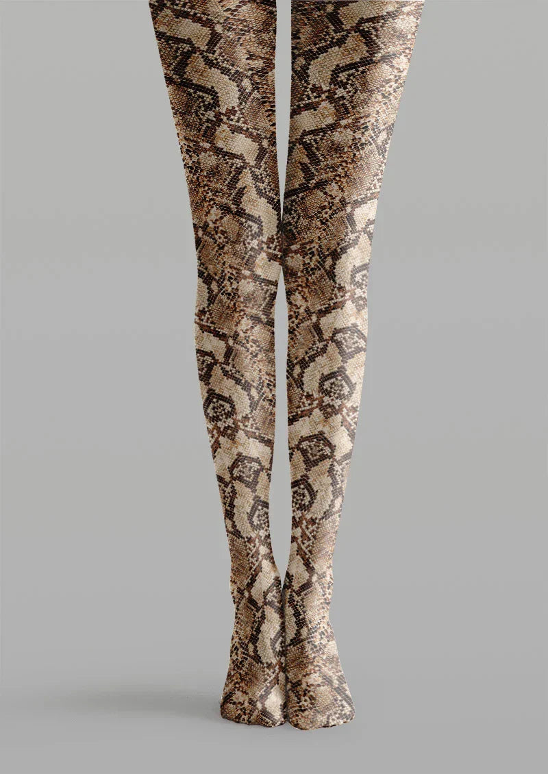 Snake Print Tights Hosiery Pantyhose