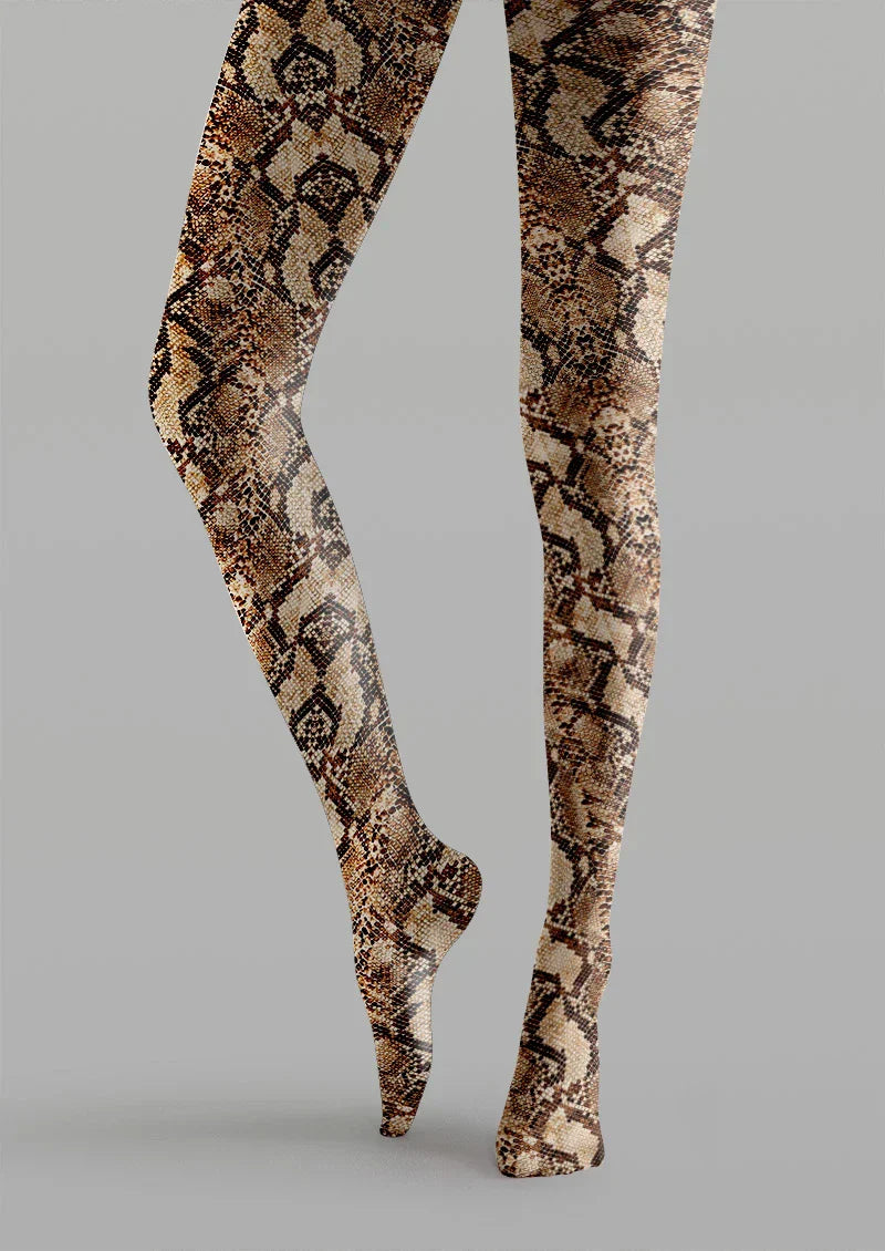 Snake Print Tights Hosiery Pantyhose