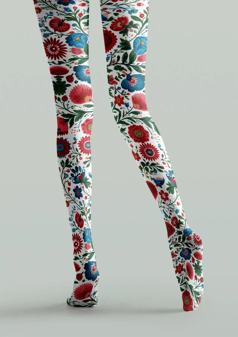 Folk Heart Tights Hosiery Pantyhose