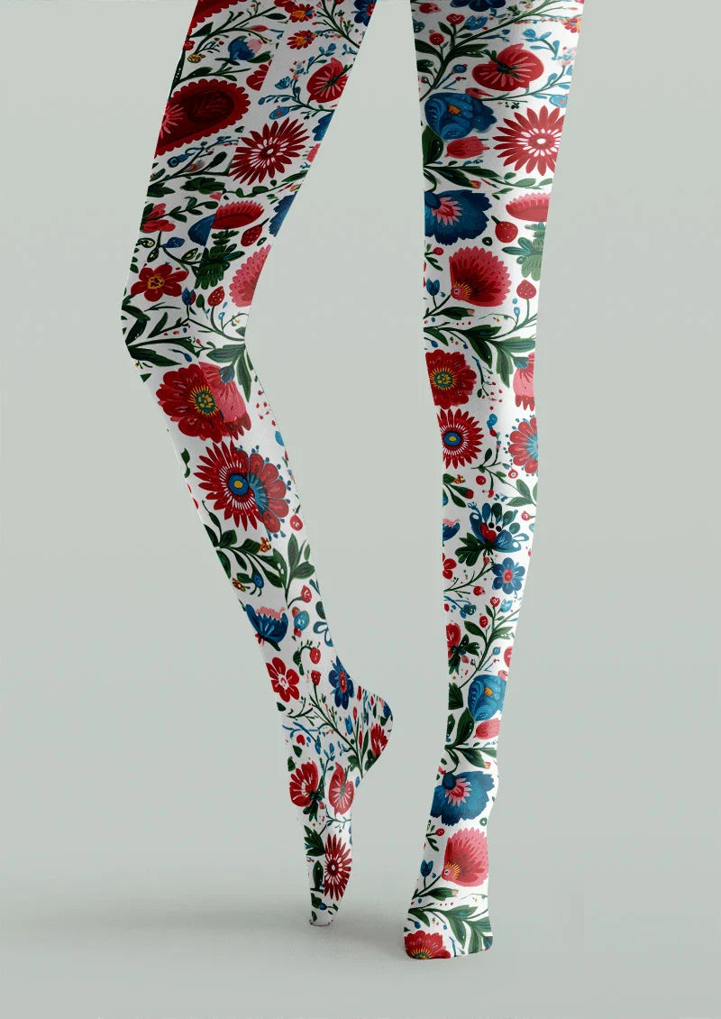 Folk Heart Tights Hosiery Pantyhose