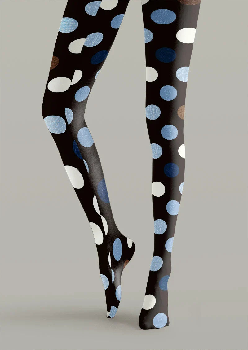Retro Dot Mix Tights Hosiery Pantyhose