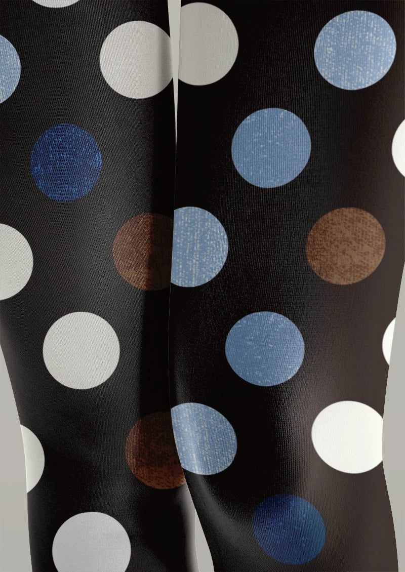 Retro Dot Mix Tights Hosiery Pantyhose