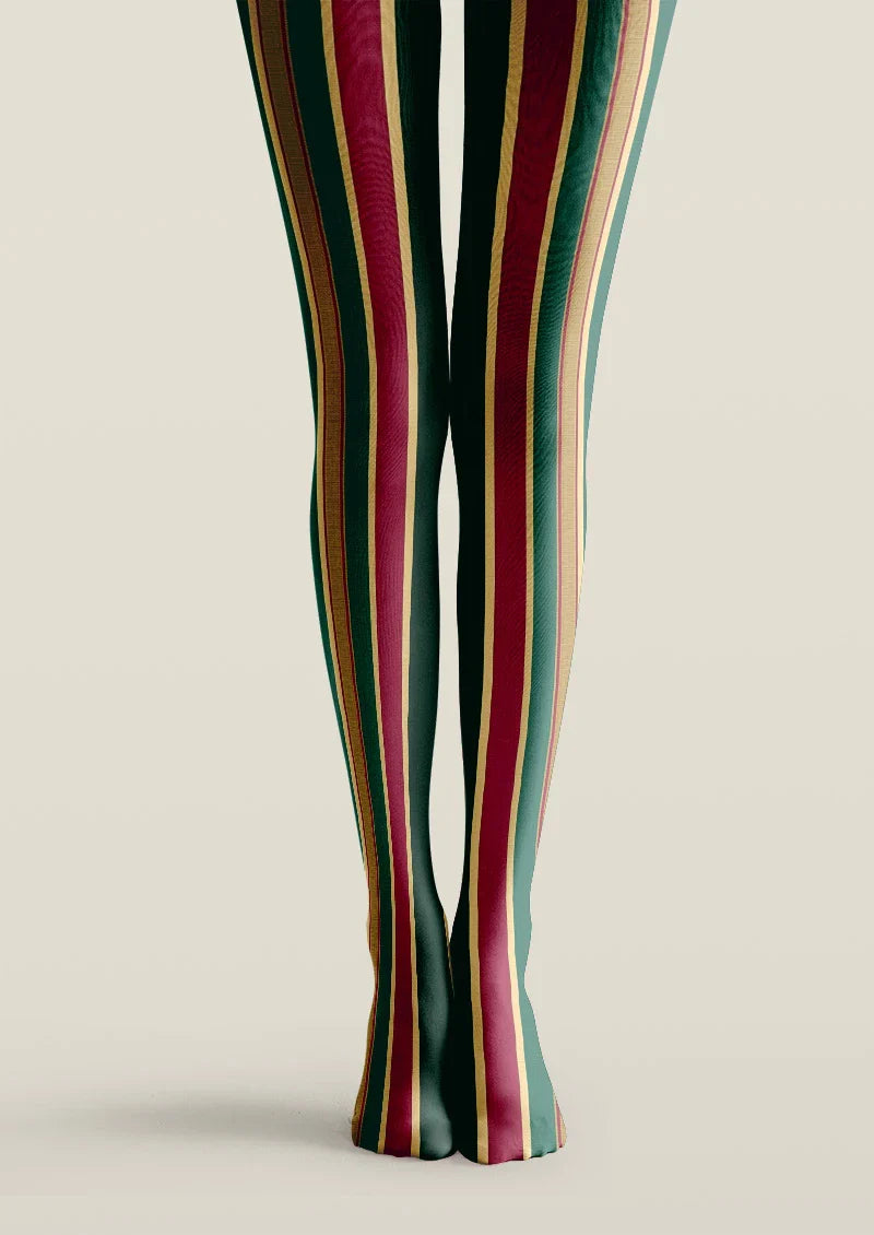 Color Stripe Tights Hosiery Pantyhose