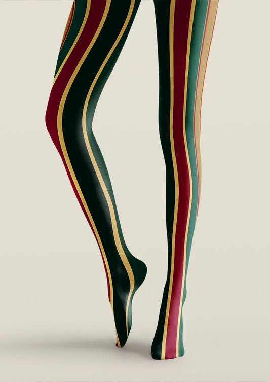 Color Stripe Tights Hosiery Pantyhose