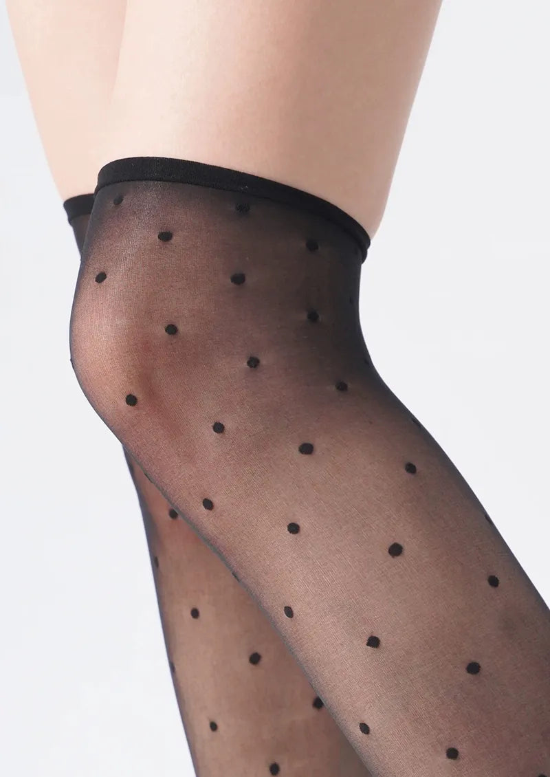 Sheer Polka Dot Knee-High Socks