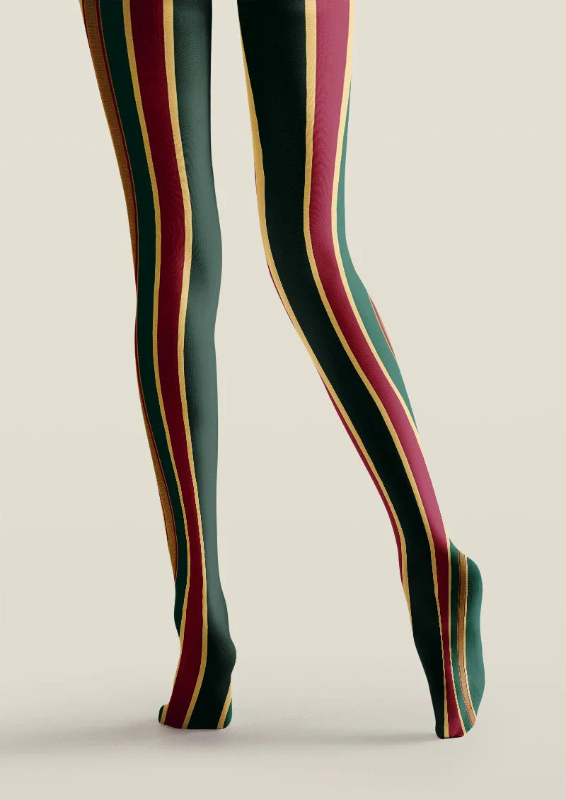 Color Stripe Tights Hosiery Pantyhose
