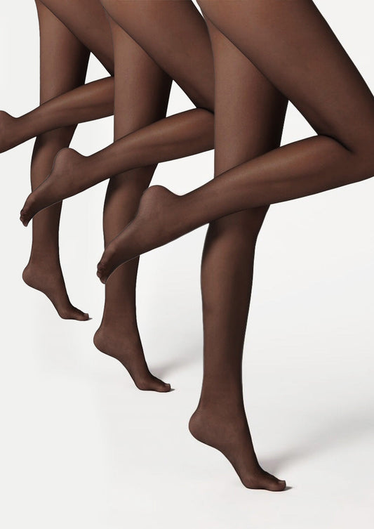 Light & Airy Whisper Sheer Tights Hosiery Pantyhose 3pc - Black
