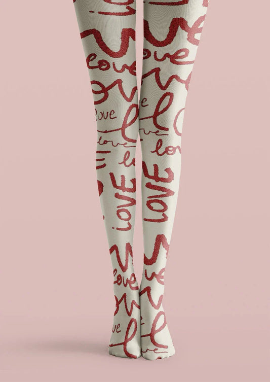 Love Script Tights Hosiery Pantyhose