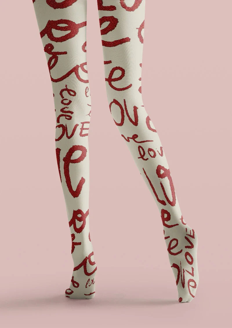 Love Script Tights Hosiery Pantyhose