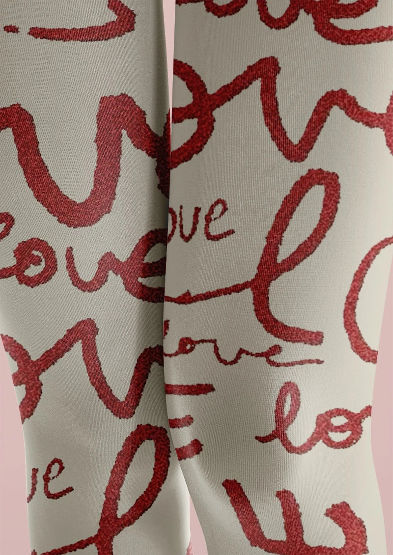 Love Script Tights Hosiery Pantyhose