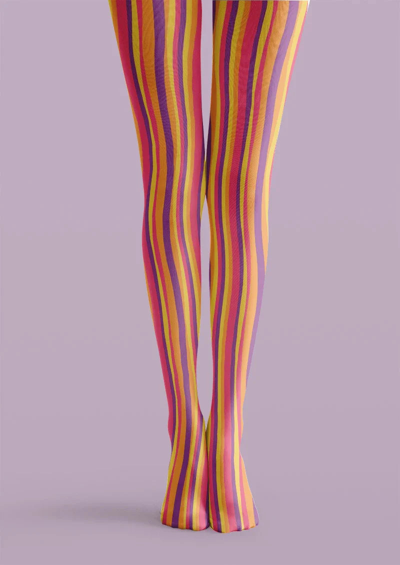 Sunset Rainbow Tights Hosiery Pantyhose