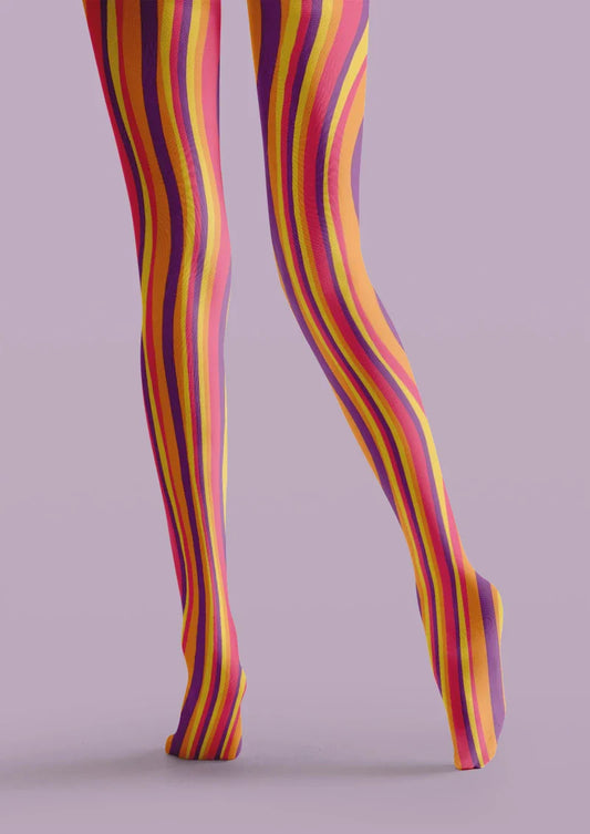 Sunset Rainbow Tights Hosiery Pantyhose