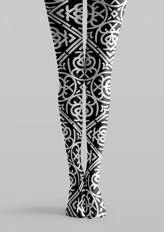 Baroque Geometric Shape Tights Hosiery Pantyhose