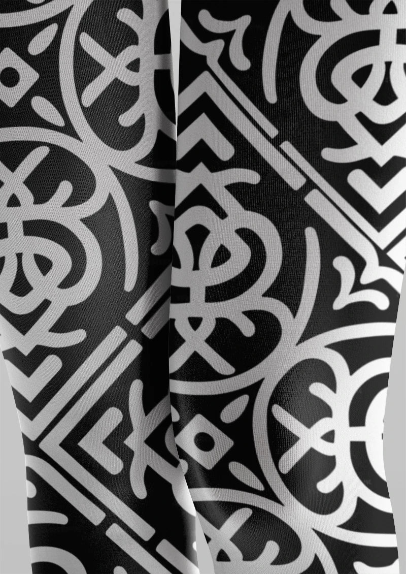 Baroque Geometric Shape Tights Hosiery Pantyhose