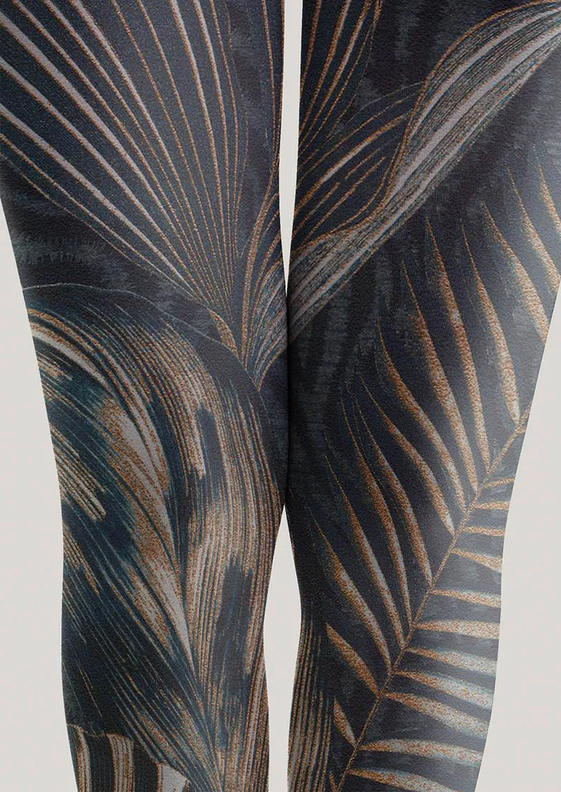 Floral pattern Palm Shadow Tights Hosiery Pantyhose