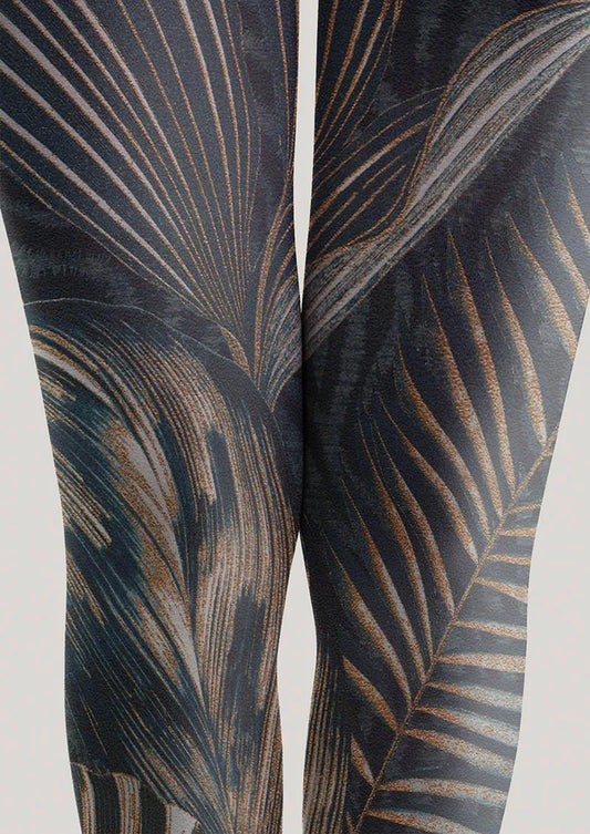 Floral pattern Palm Shadow Tights Hosiery Pantyhose
